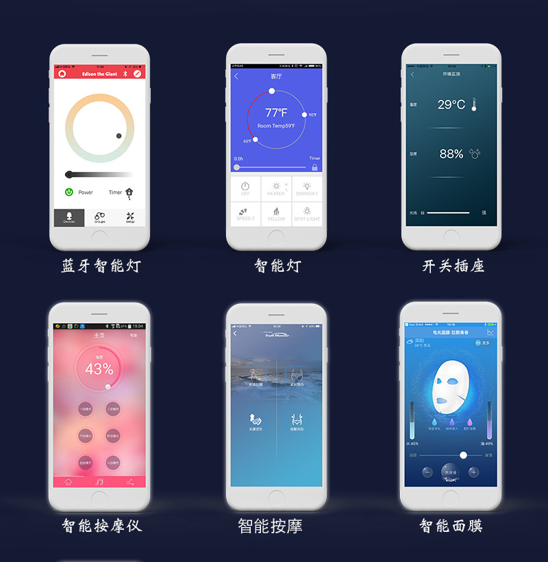 智能家居LED燈4G通信WIFI藍牙物聯控制系統(tǒng)軟件APP小程序定制開發(fā)