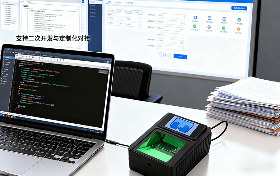 光學四指掃描儀SDK開發(fā)包_政務系統(tǒng)對接示意圖